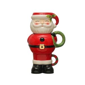 MacKensie-Childs Granny Kitsch Santa Mug Tower